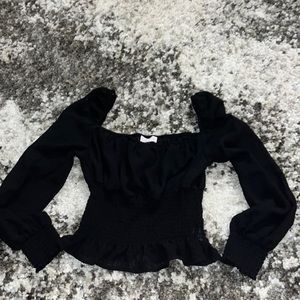 Pink Lily long sleeve crop blouse